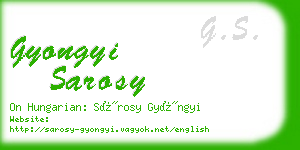 gyongyi sarosy business card